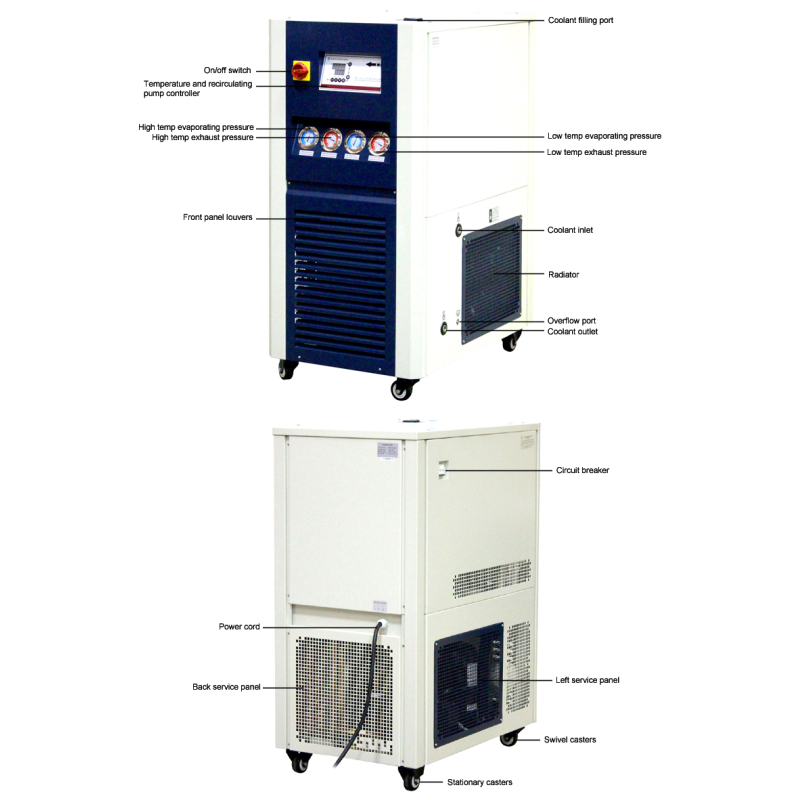 Ai -75°C 10L Recirculating Chiller With 30L/Min Centrifugal Pump