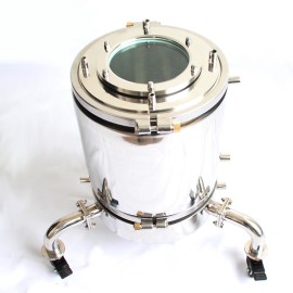 12" Recovery Base w/Wheels, Sight Glass & Jacketed Platter