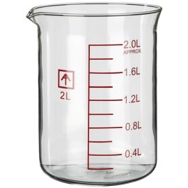 Borosilicate 2L, 5L & 10L  Heavy Wall Glass Beaker for Heated Stirring Plates & Beaker Heaters