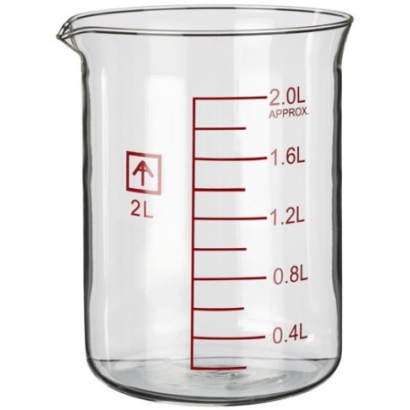 Borosilicate 2L, Heavy Wall Glass Beaker For Heated Stirring Plates & Beaker Heaters