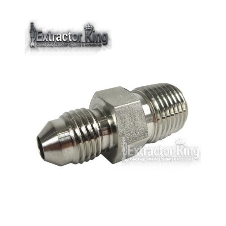 1/4" 37° JIC Flare X MNPT Stainless Steel