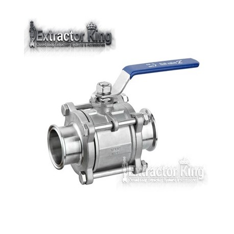 2" 3pcs Triclamp ball valve